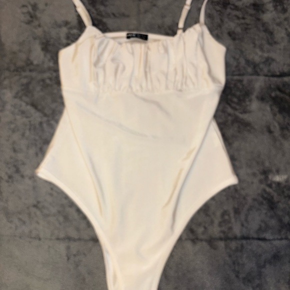 Shein White Tank Bodysuit - Picture 1 of 2
